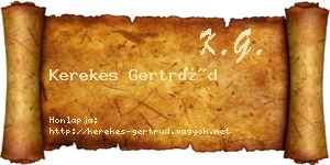 Kerekes Gertrúd névjegykártya