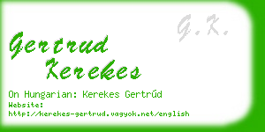 gertrud kerekes business card
